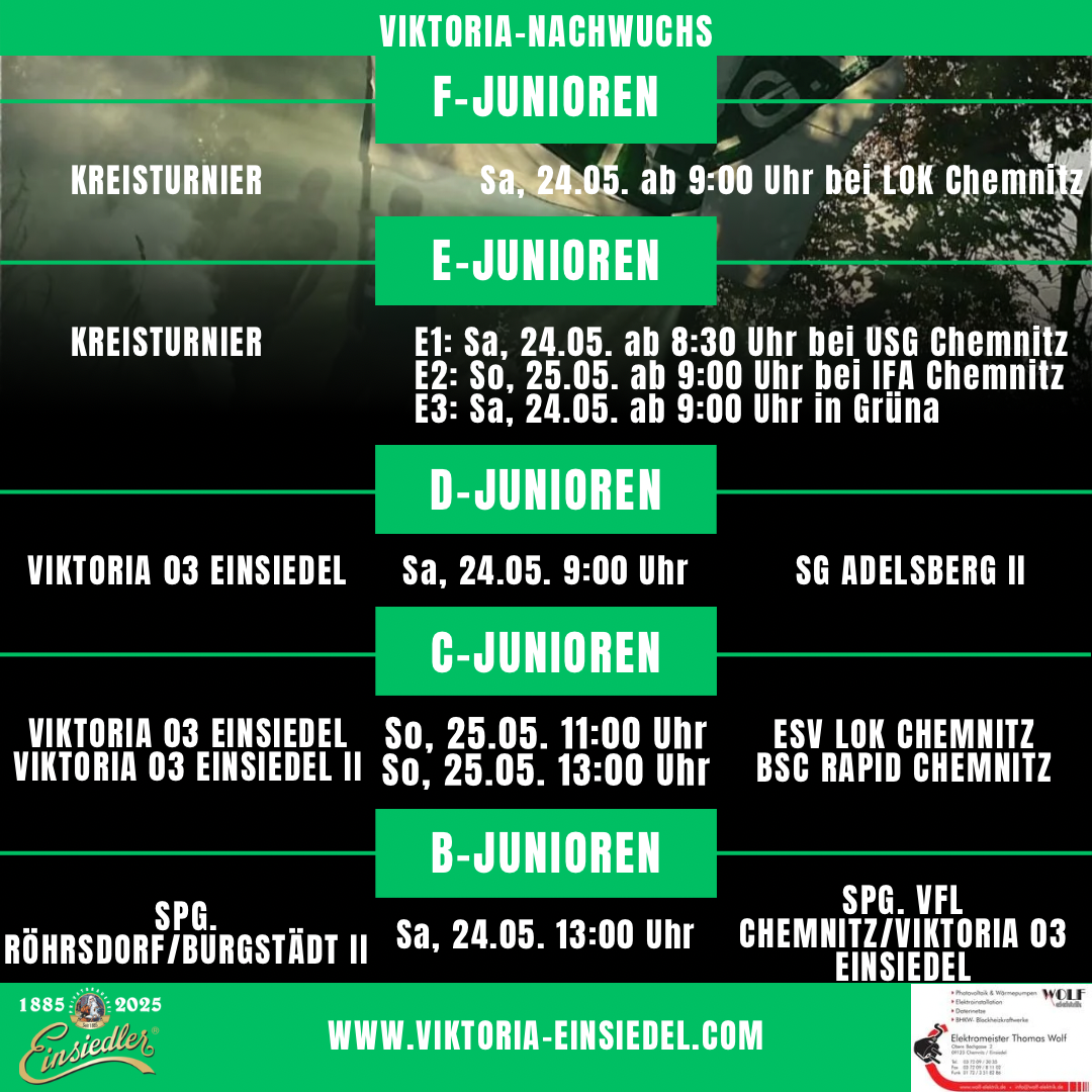 Junioren-Spiele am Wochenende